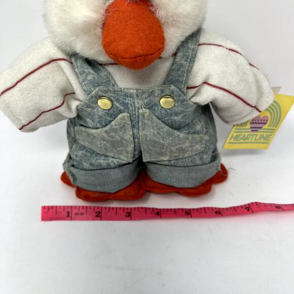 Heartline Duck Webster 1988 White Duck Stuffed Animal Plush Kids Gift Collect - Picture 5 of 9